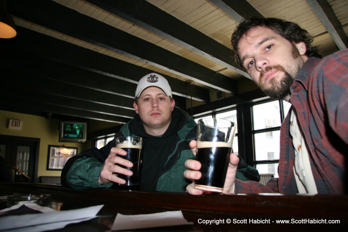 Mark and I enjoy a pint in Ellicott City one afternoon.