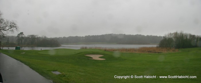 The rain got on my lens, but you can see the beauty of the castle grounds.