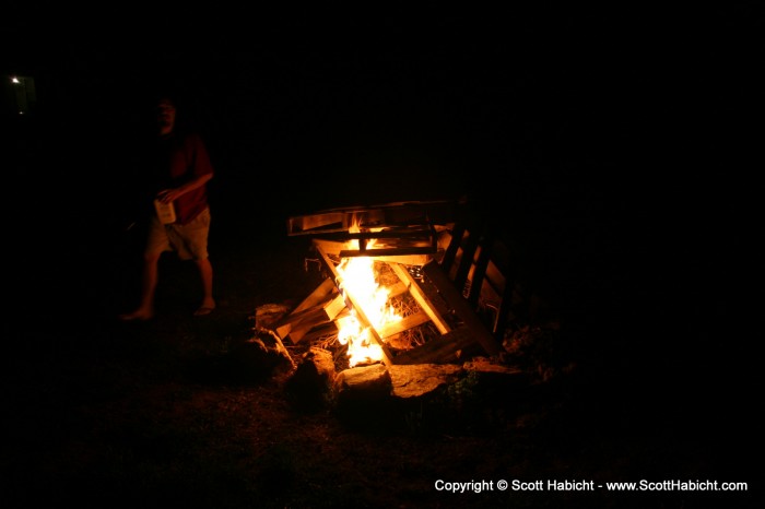 My brother's house one night for a fire.