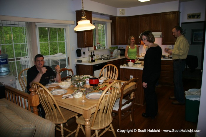 We had some family over for a night of fondu.