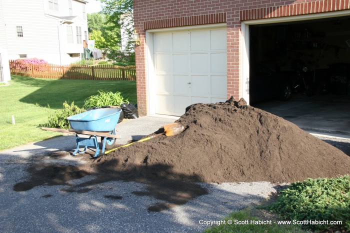 Working my way through 6 yards of dirt for the garden.