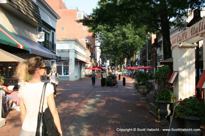 The Charlottesville historic downtown.