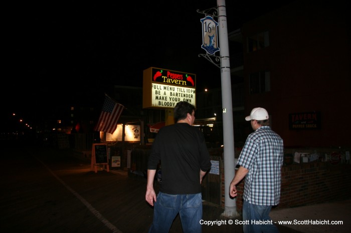 We headed down the boards, and stopped at Peppers for a quick pick me up.