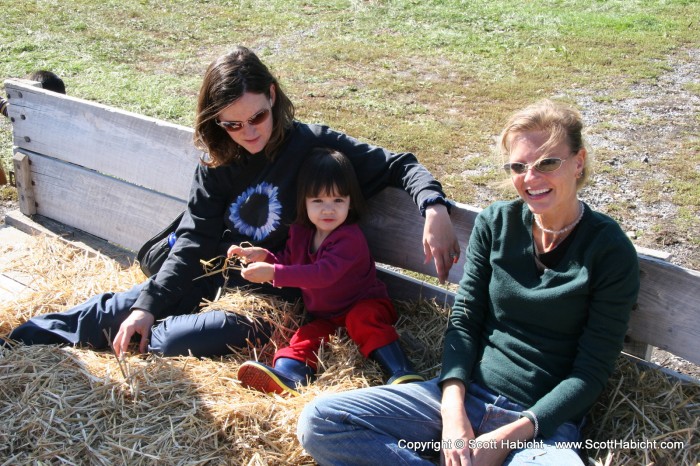 While Ashley (named after her Uncle) was not quite sure what to do with the straw....