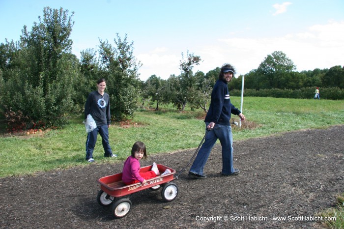 Later, we went to the orchard on the property.....