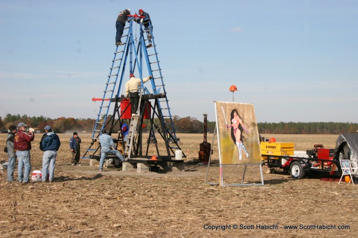 This is where various devices are constructed to fling pumpkins as far as you can.