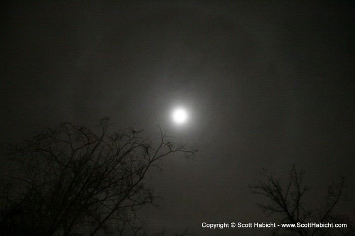 Check out the ring around the moon.