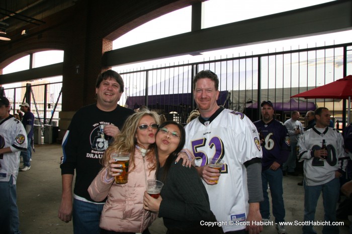 So we got together at half time, and had a beer together.