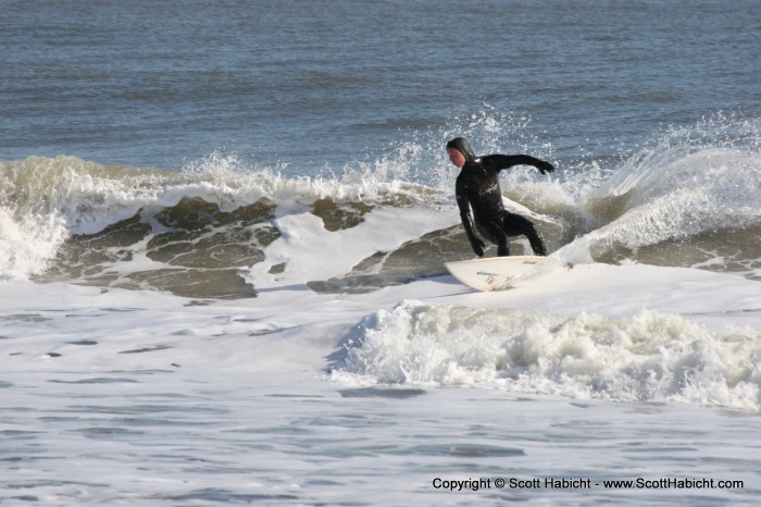 It was cold, but that didn't keep the locals out of the water.