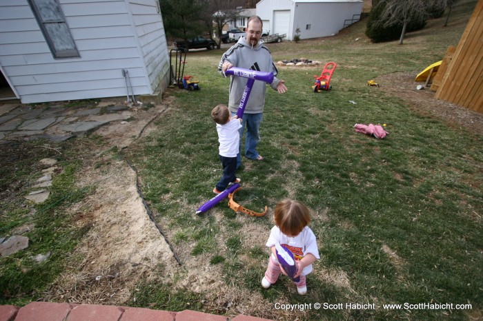 Uncle Scott, always bringing useless crap for his niece and nephew to play with.