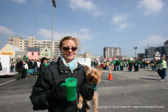 The next day at the St. Patricks day fest, she was ready to go!!!!