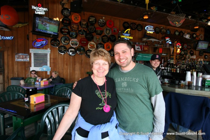 Chris ran into his Aunt so they posed for a quick pic.