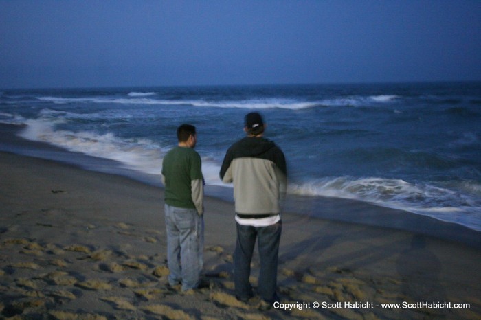 We walked out to the beach first....