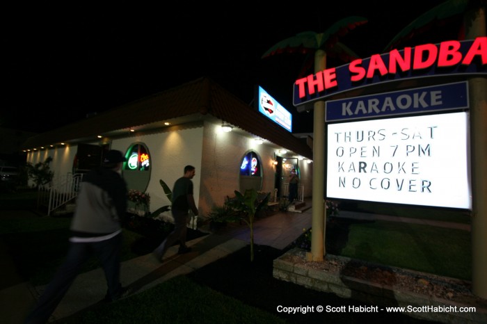 And there happened to be a karaoke bar across the street.