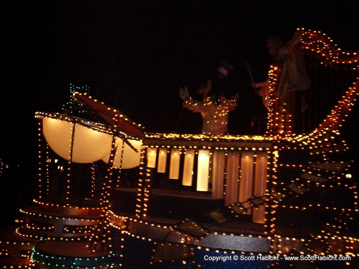 We stayed for the parade and fireworks. I had forgotten how cool the electric light parade was.