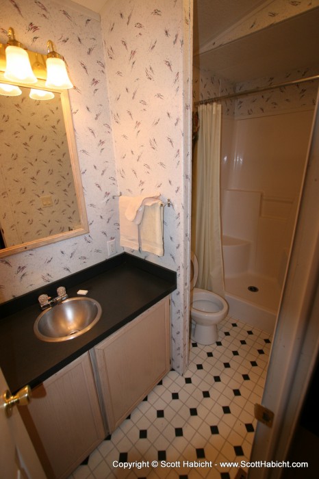 And a nice bathroom.