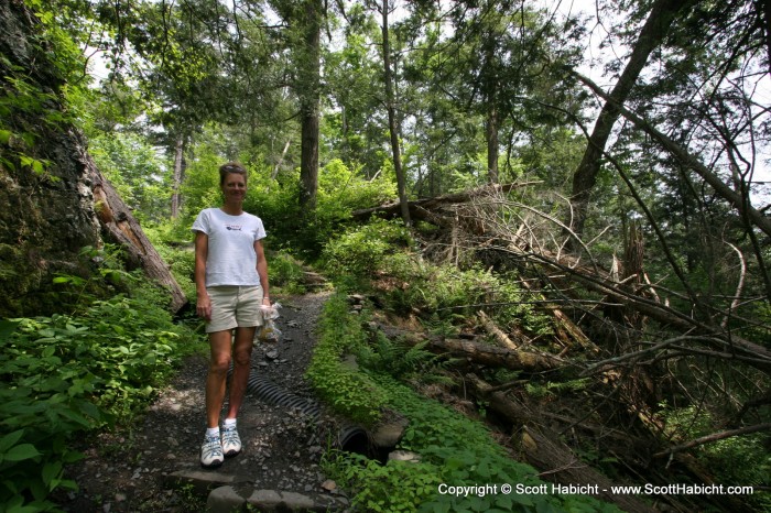 We started walking downhill.....