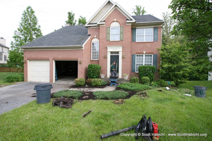 Erin's Cousin Matt came over and did some landscaping for me.