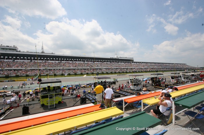 Which were right behind pit road.