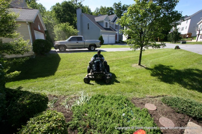 This is Elliot Greene, the man who does a great job mowing my lawn....