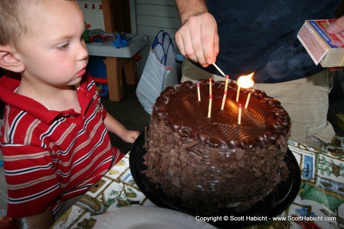 It was my mother's birthday, and check out the candles.