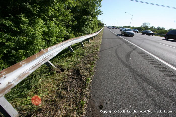 But the Del Sol didn't survive the trip across all three lanes.