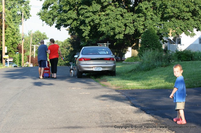 We went for a walk in their neighborhood....