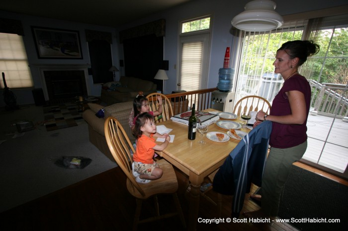 Meanwhile, I had Kristi and the kids over for dinner.