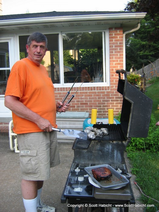 Mike cooks a pretty mean veggie burger.