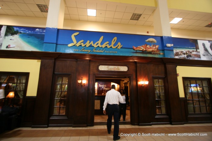 All airports need a Sandals welcome center.