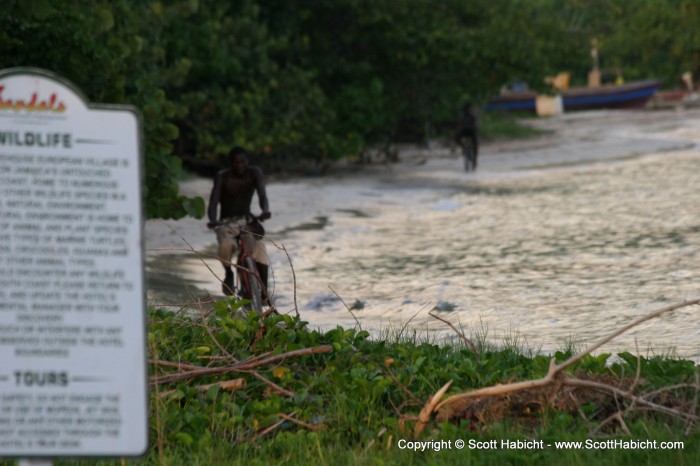 When you get to the end of the resort, sometimes the locals think you might need something, so they come running.