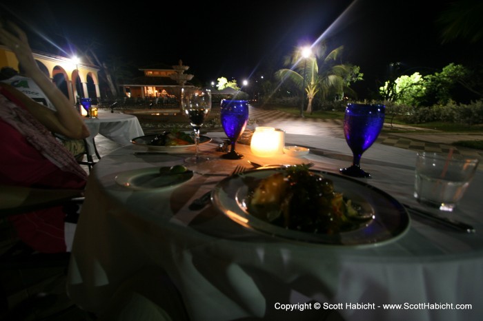 The seafood was extra good. We could see the ocean from our table.