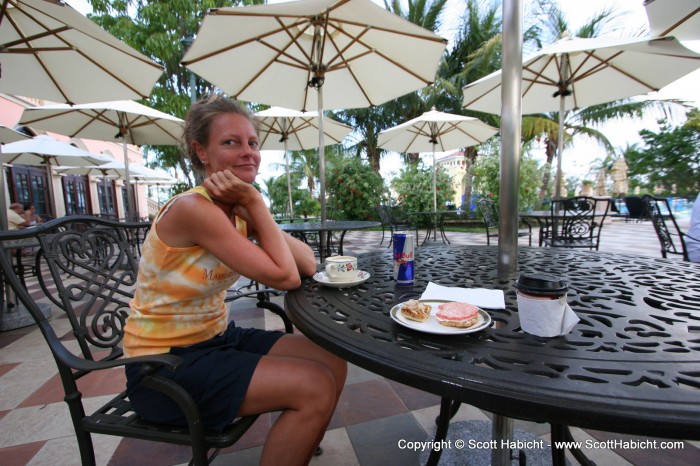 The resort had a french patisserie where you could order gourmet coffees, cookies, ice cream, the works.