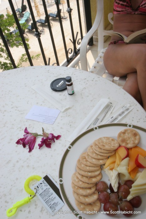 When we got back to the room a delicious cheese plate awaited us.