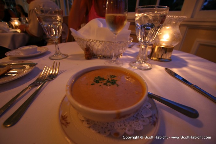 This seafood bisque was incredible.