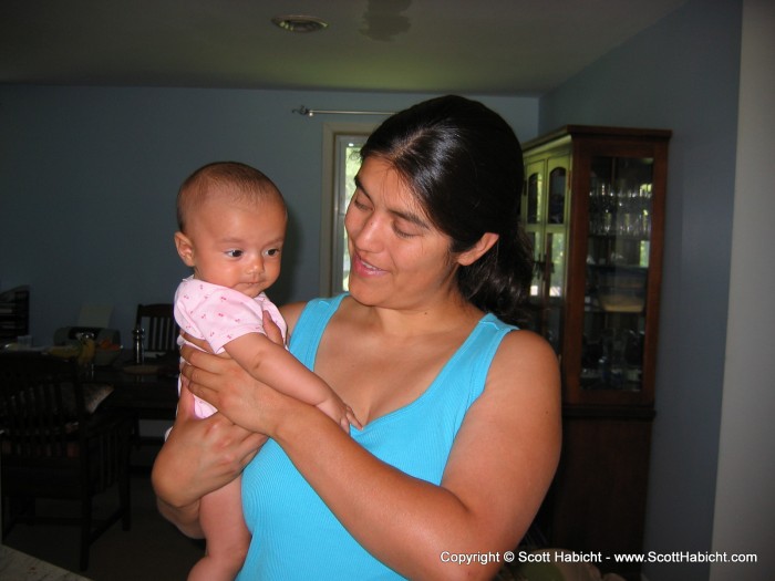 One day Kelli stopped by to see Laurie's first baby.