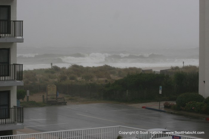 We had an ocean front view and just watched the water coming closer and closer.