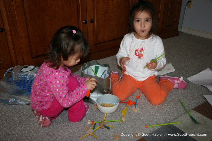 Sophia and Ashley play with my old toys....