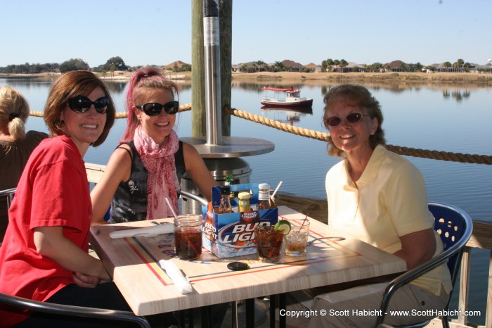 It was a beautiful day, so we sat outside.