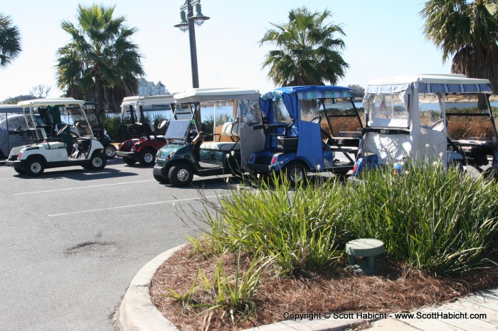 So most people in the community drive their golf carts around instead of their cars.