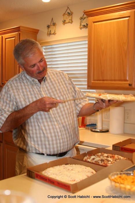 We got back to the house, and Uncle Ted was making pizza!!!