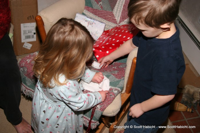 ...his kids opened their Christmas Eve gifts...