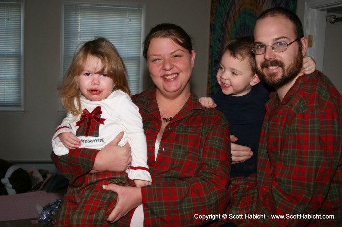 Check out those matching pjs!