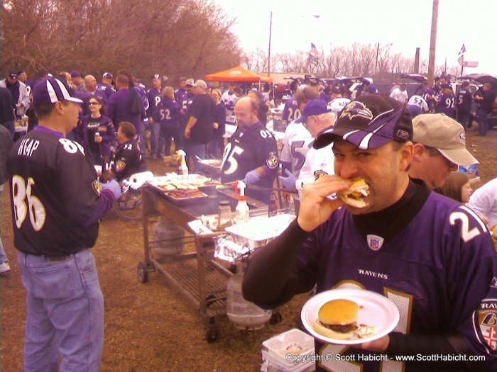 Hitting a Raven's game with Rob Dudley.