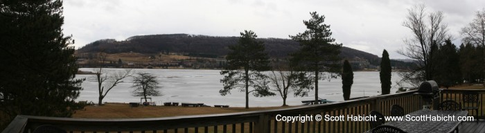 Our view of the lake from the back deck.