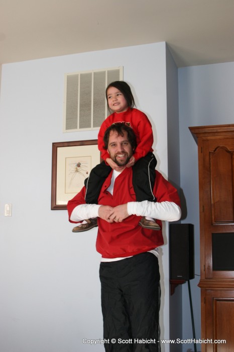 Ashley and I went to my brother's house one day, and we decided to coordinate our outfits.