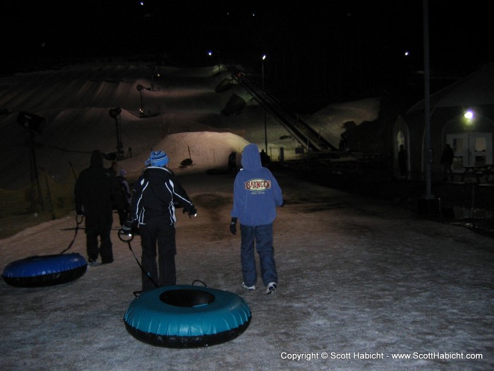 We all grabbed a tube....