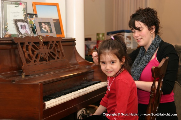 Ashley is now taking piano lessons at my house....