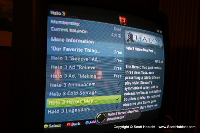 In preperation, Mark downloaded the required maps to my Xbox 360.