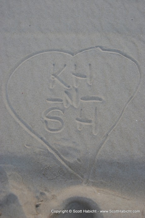 Meanwhile, I wrote a love letter in the sand.